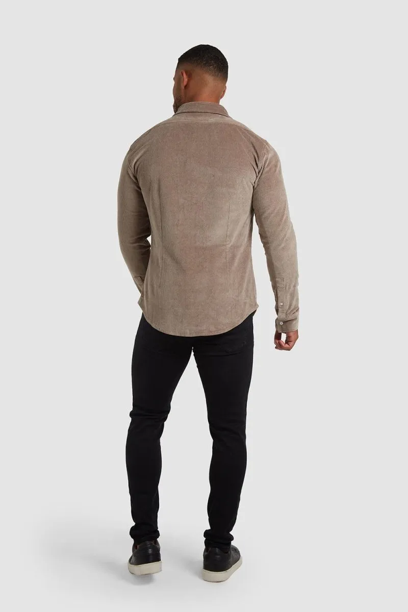 Cord Overshirt in Mole