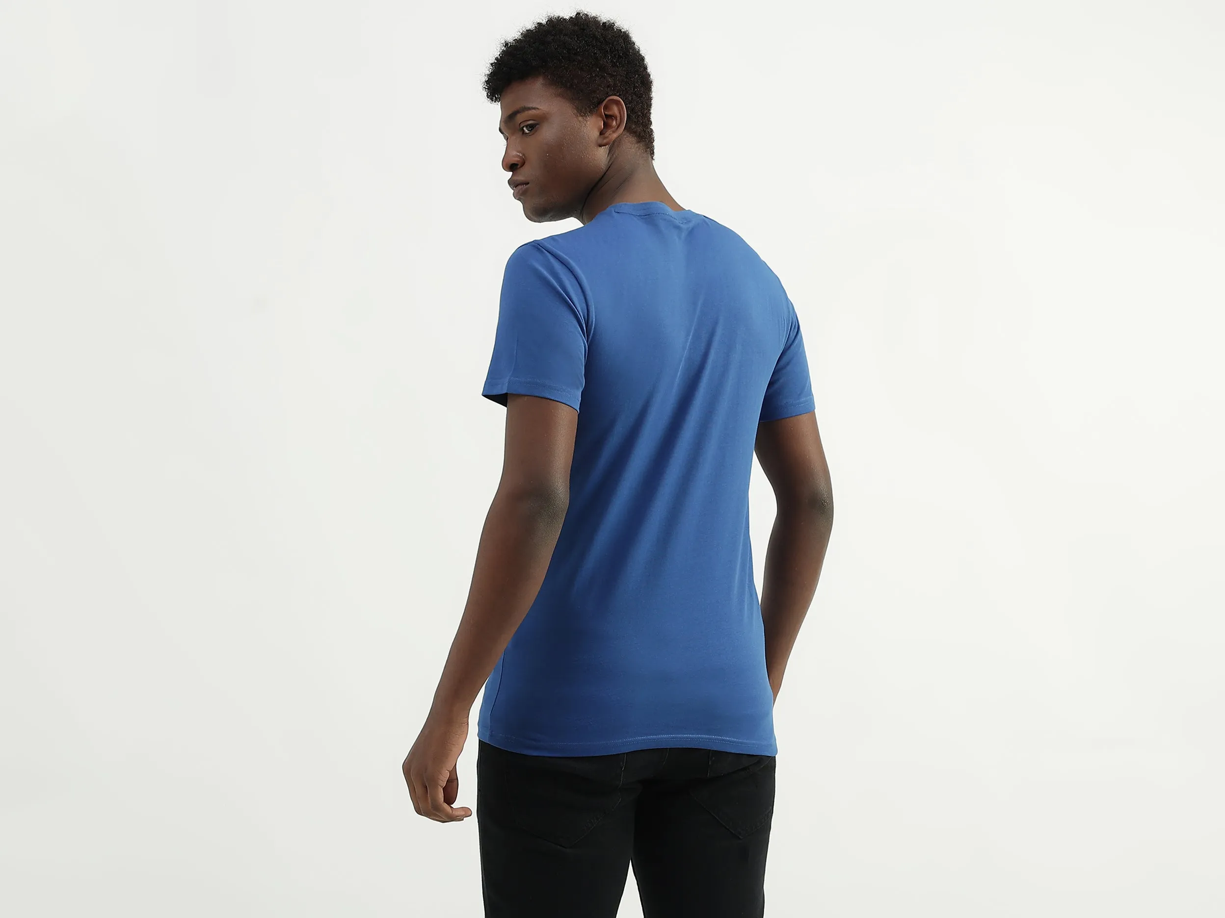Cotton Printed Round Neck Mens T-shirts