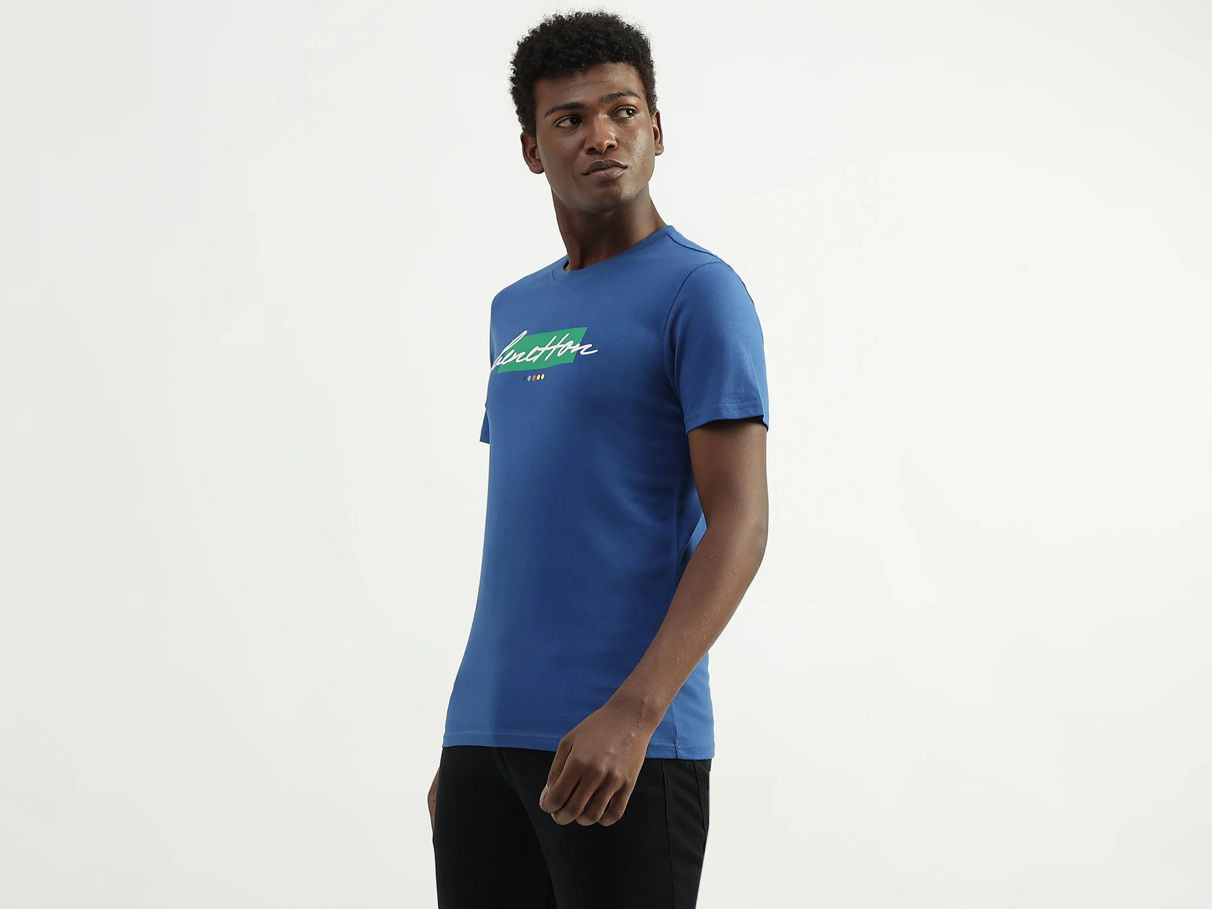 Cotton Printed Round Neck Mens T-shirts