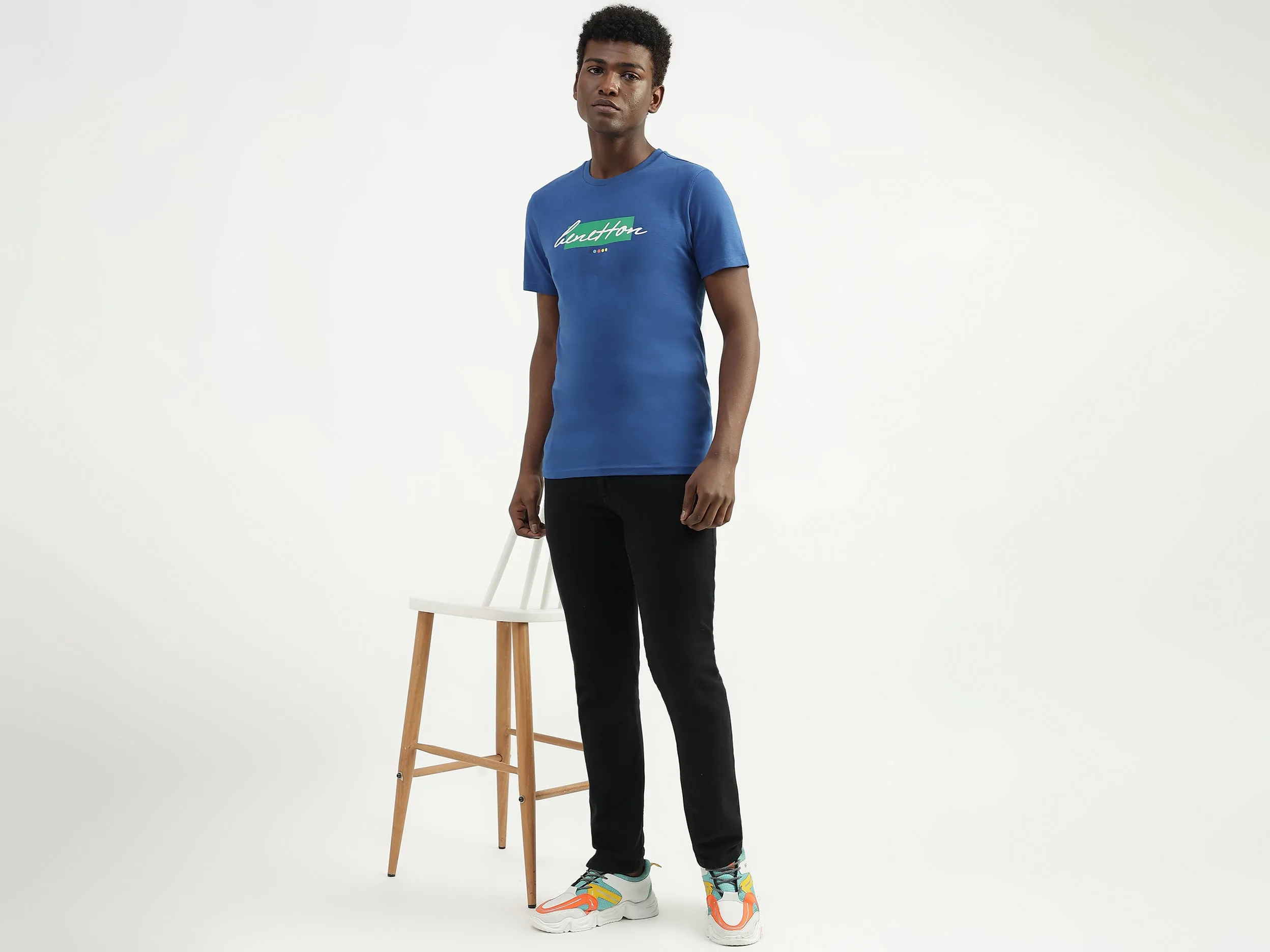 Cotton Printed Round Neck Mens T-shirts