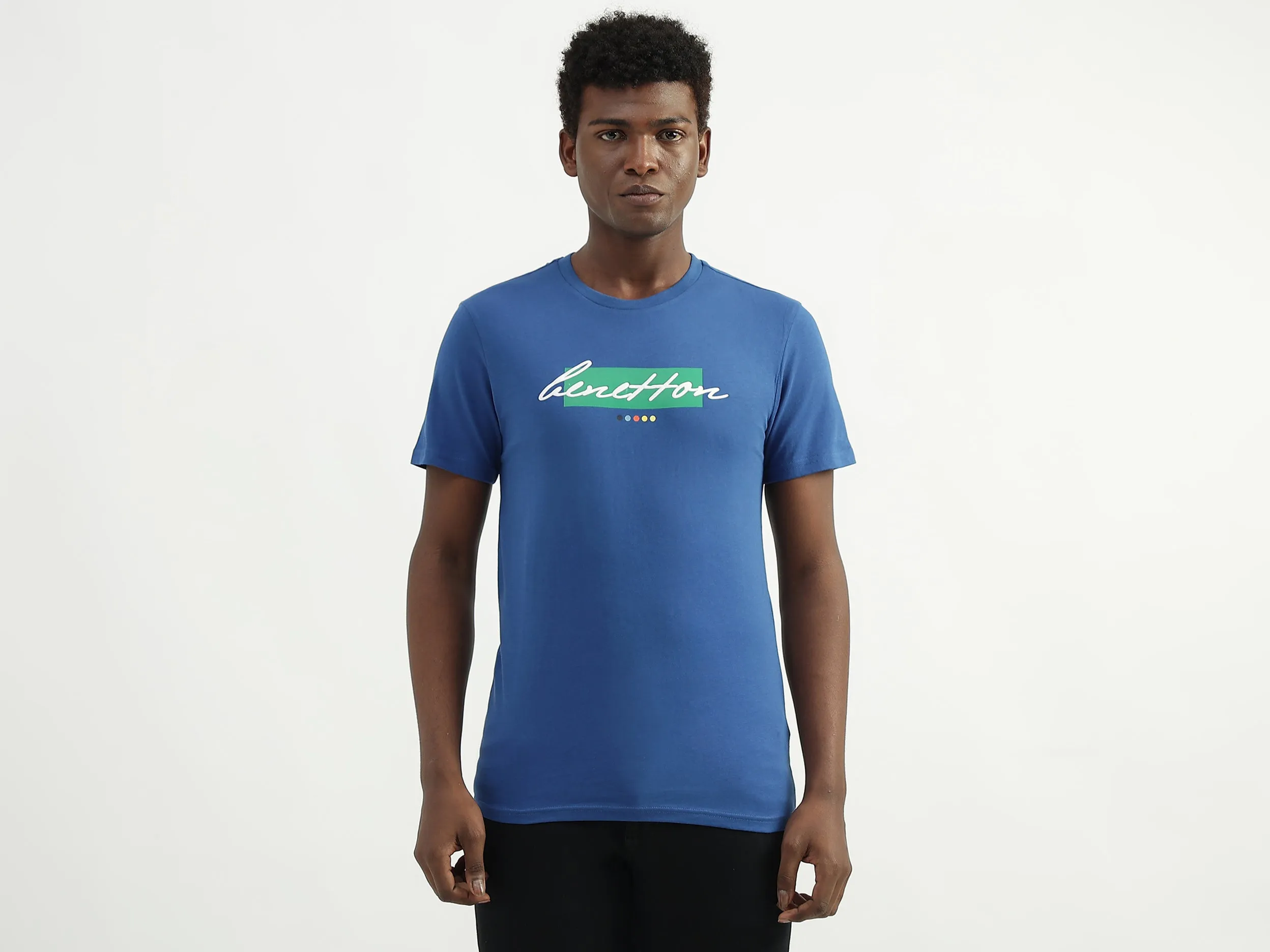 Cotton Printed Round Neck Mens T-shirts