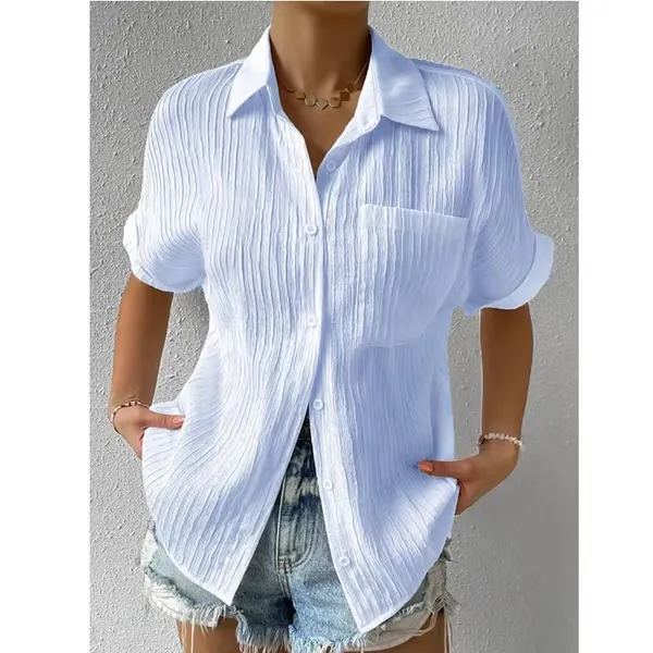Crew Neck Lace Loose Shirt ~ The shirt that does all the work for you~