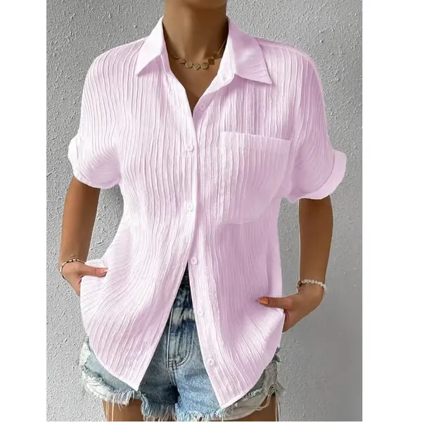 Crew Neck Lace Loose Shirt ~ The shirt that does all the work for you~
