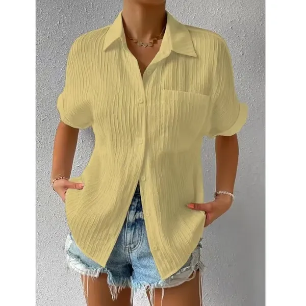 Crew Neck Lace Loose Shirt ~ The shirt that does all the work for you~