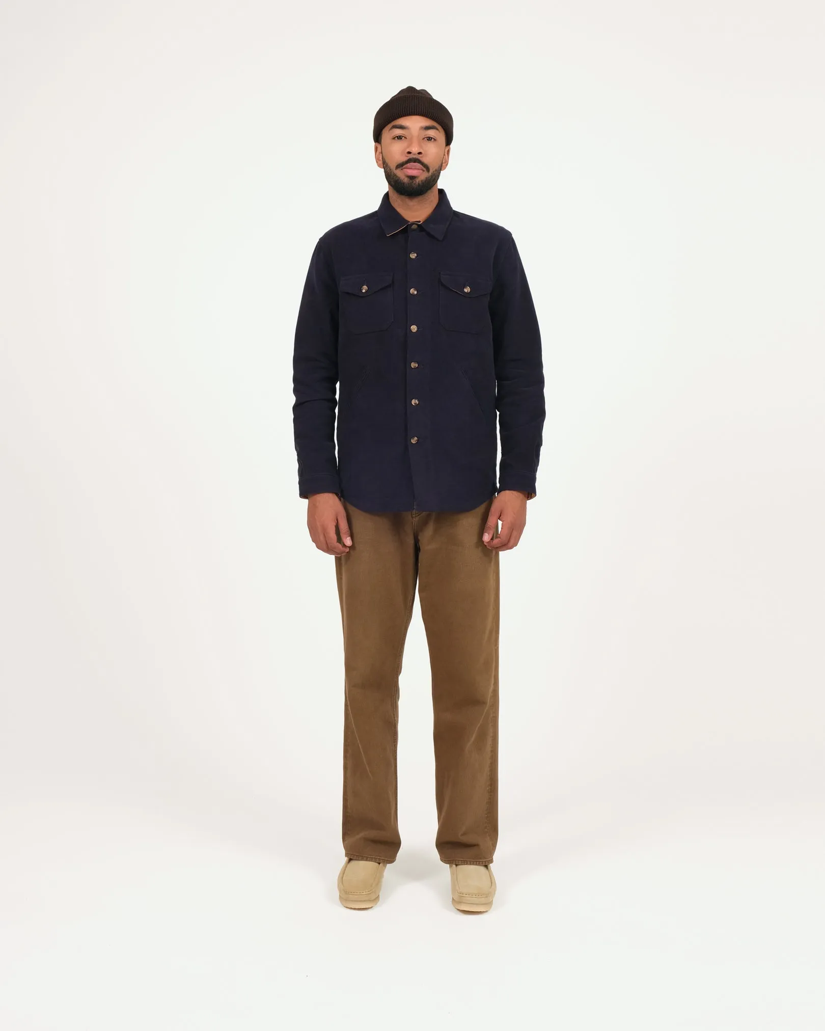 Crissman Overshirt Navy Moleskin