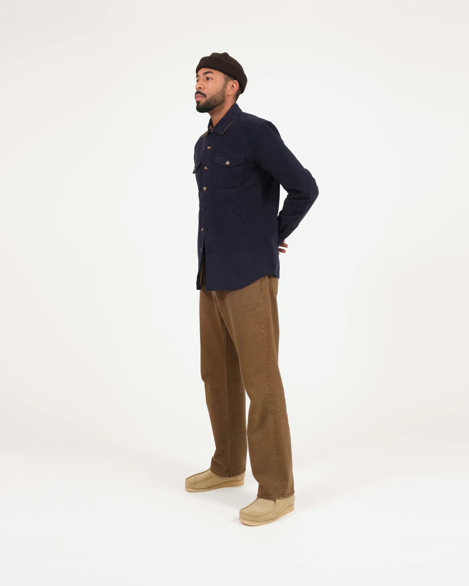 Crissman Overshirt Navy Moleskin