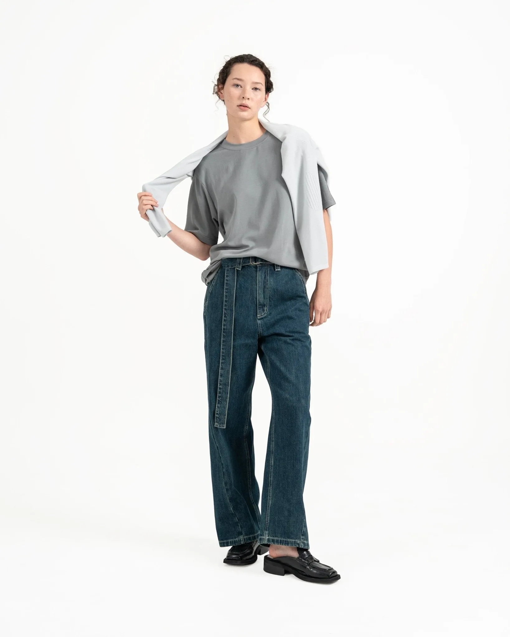 Cupro Signature Tee - Light Slate Gray