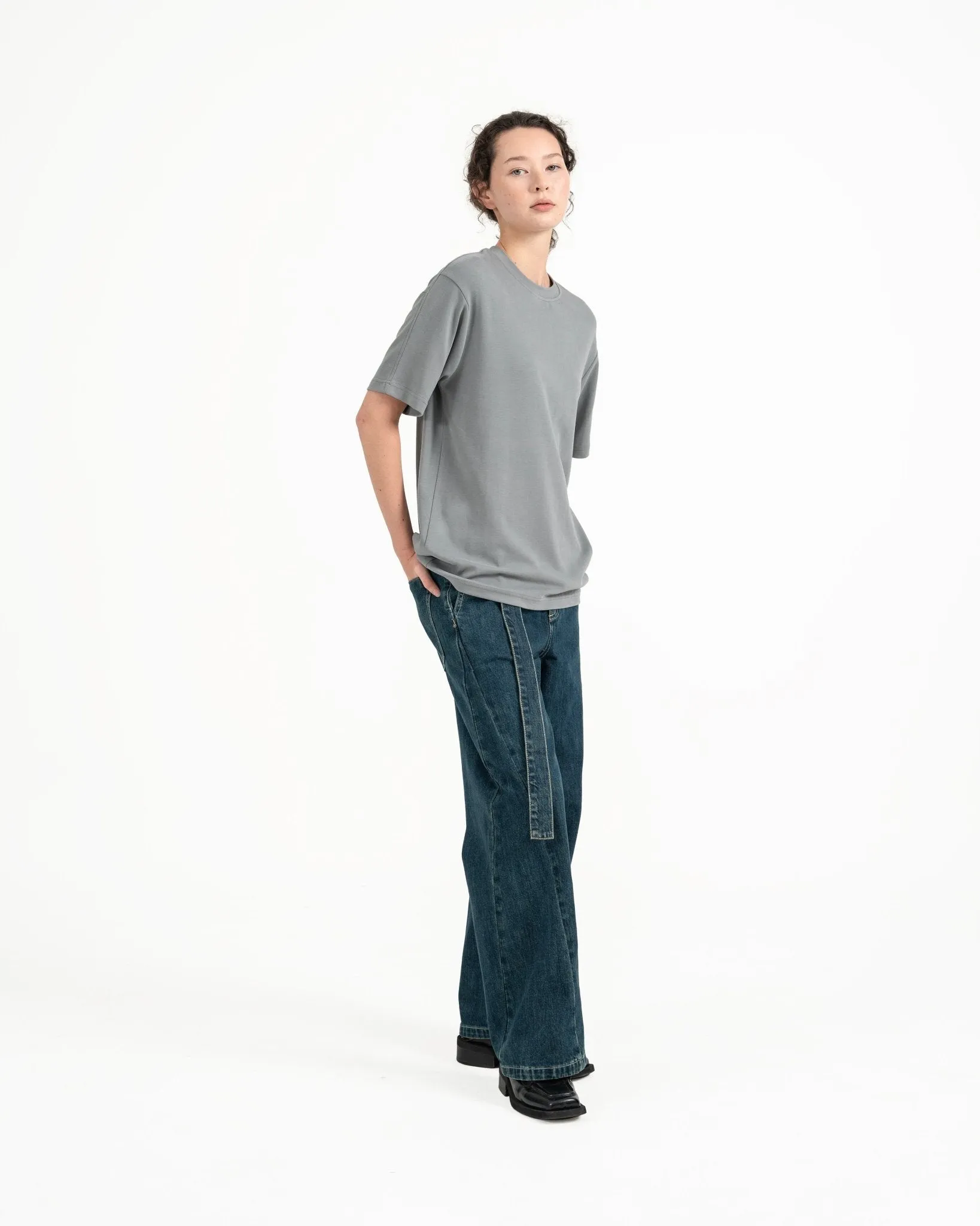 Cupro Signature Tee - Light Slate Gray