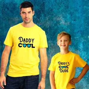 Daddy Cool and Daddy's Cool Dude Matching Father & Son T-Shirt
