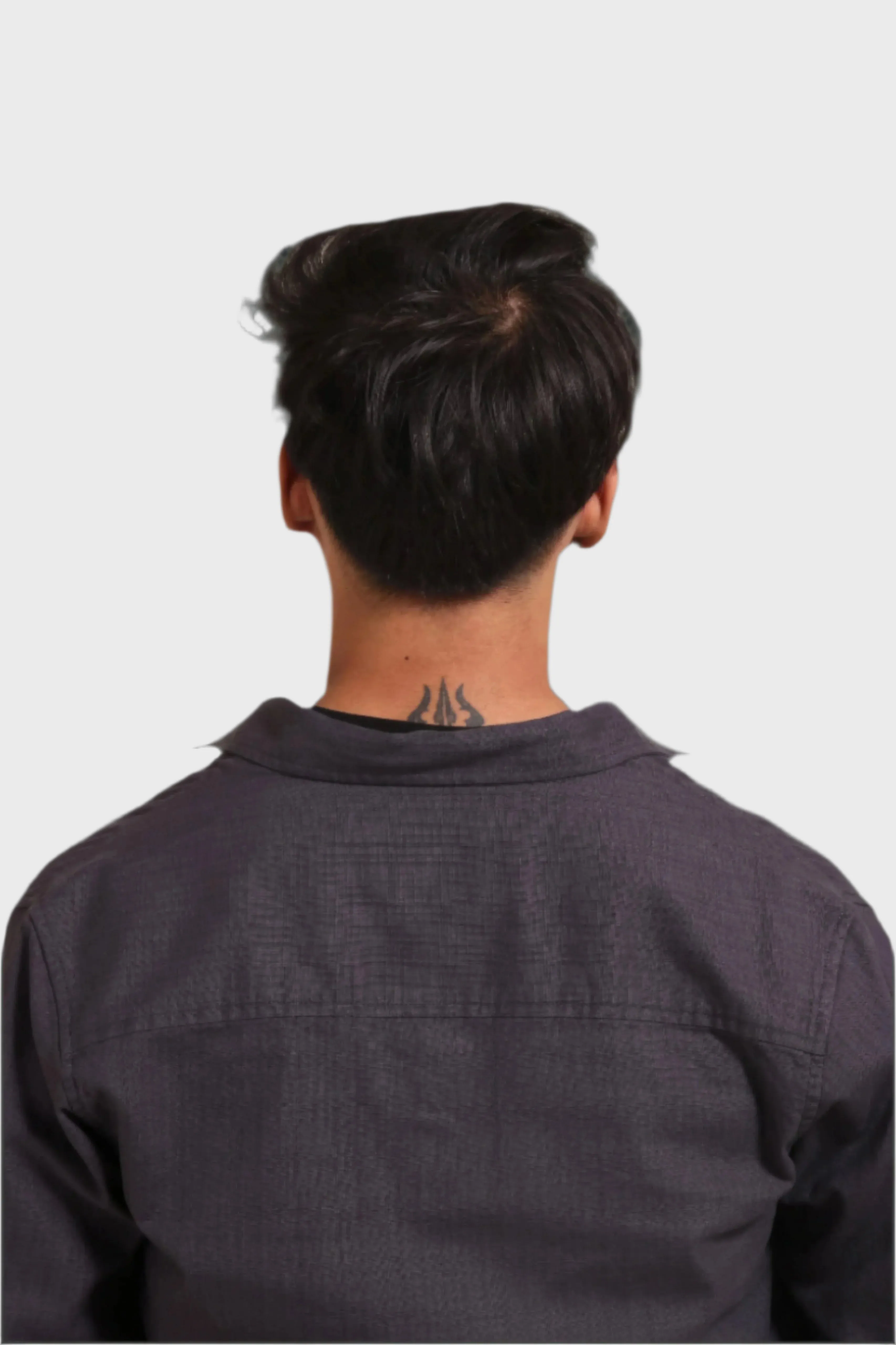 DARK GREY TEXTURED REGULAR FIT SHIRT/ OVERSHIRT