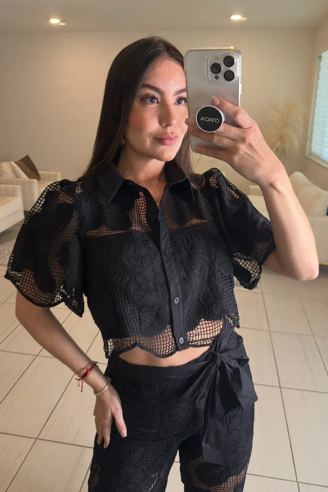 Dark Opulence Black Pants Set
