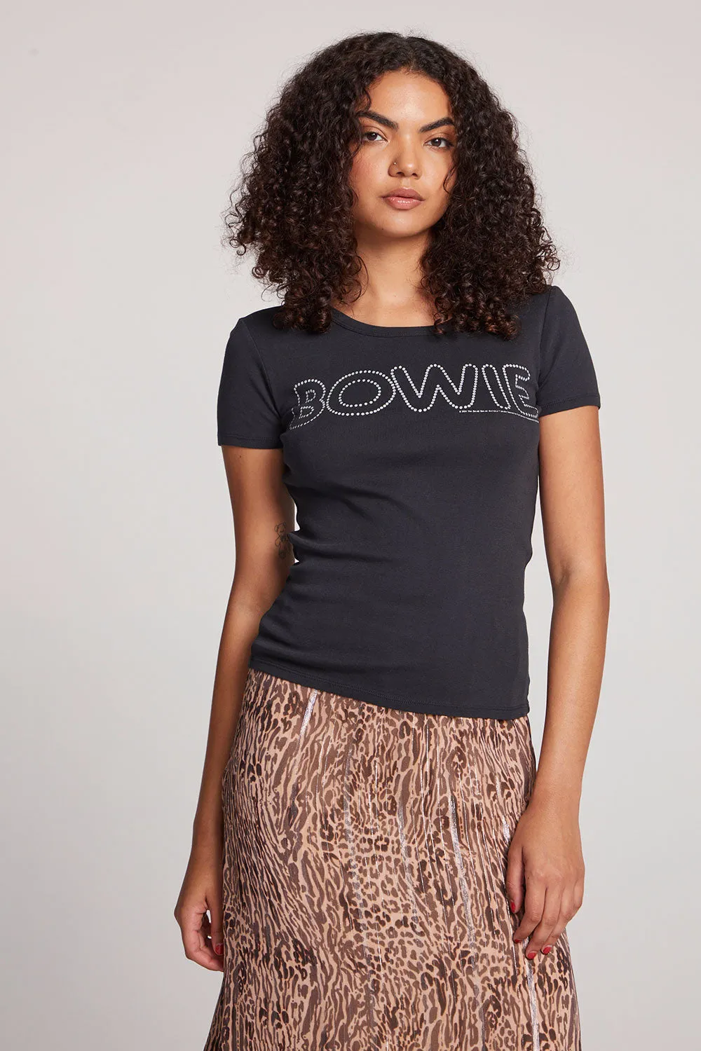 David Bowie Bowie Glitter Soft Baby Rib Issaa Tee