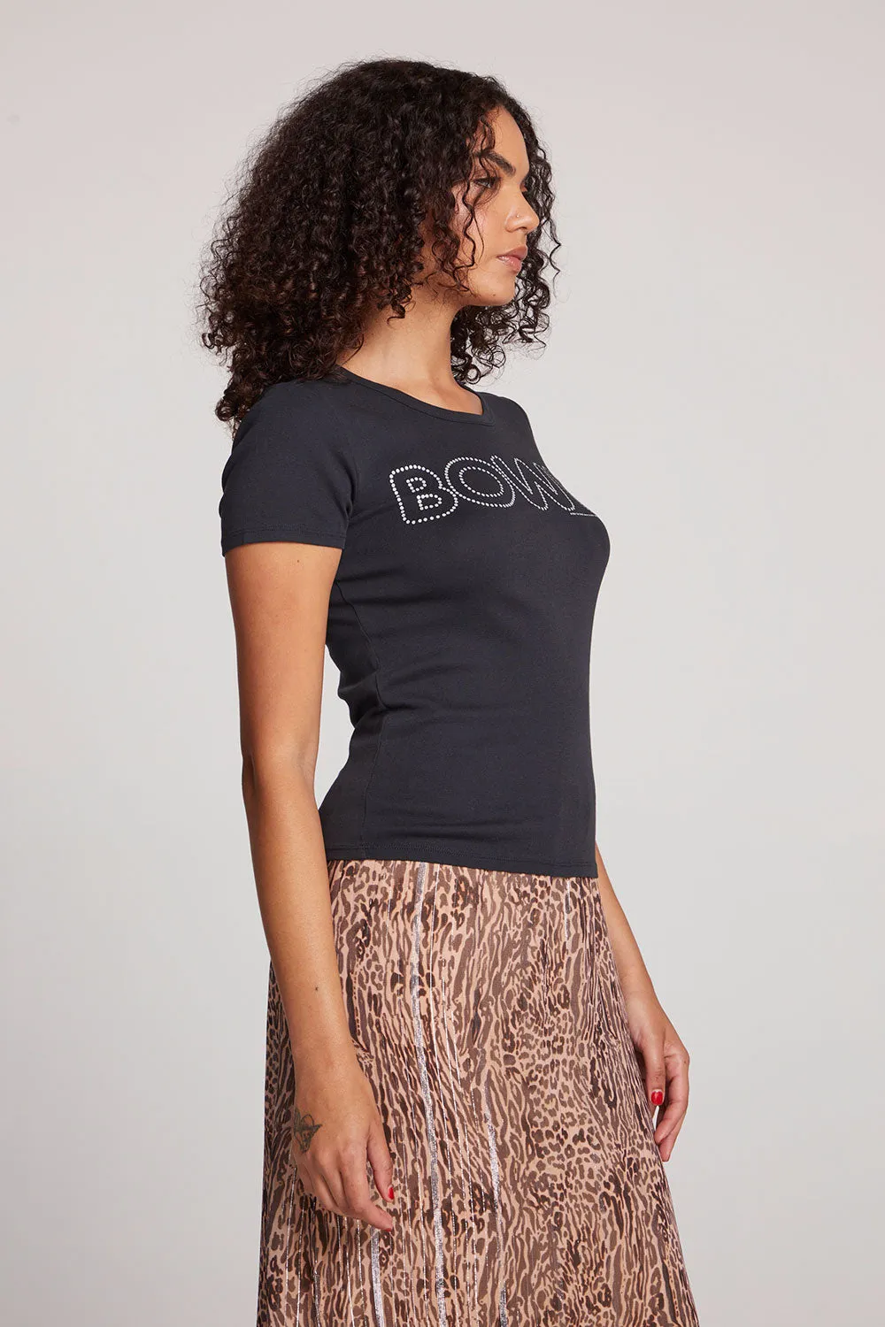 David Bowie Bowie Glitter Soft Baby Rib Issaa Tee