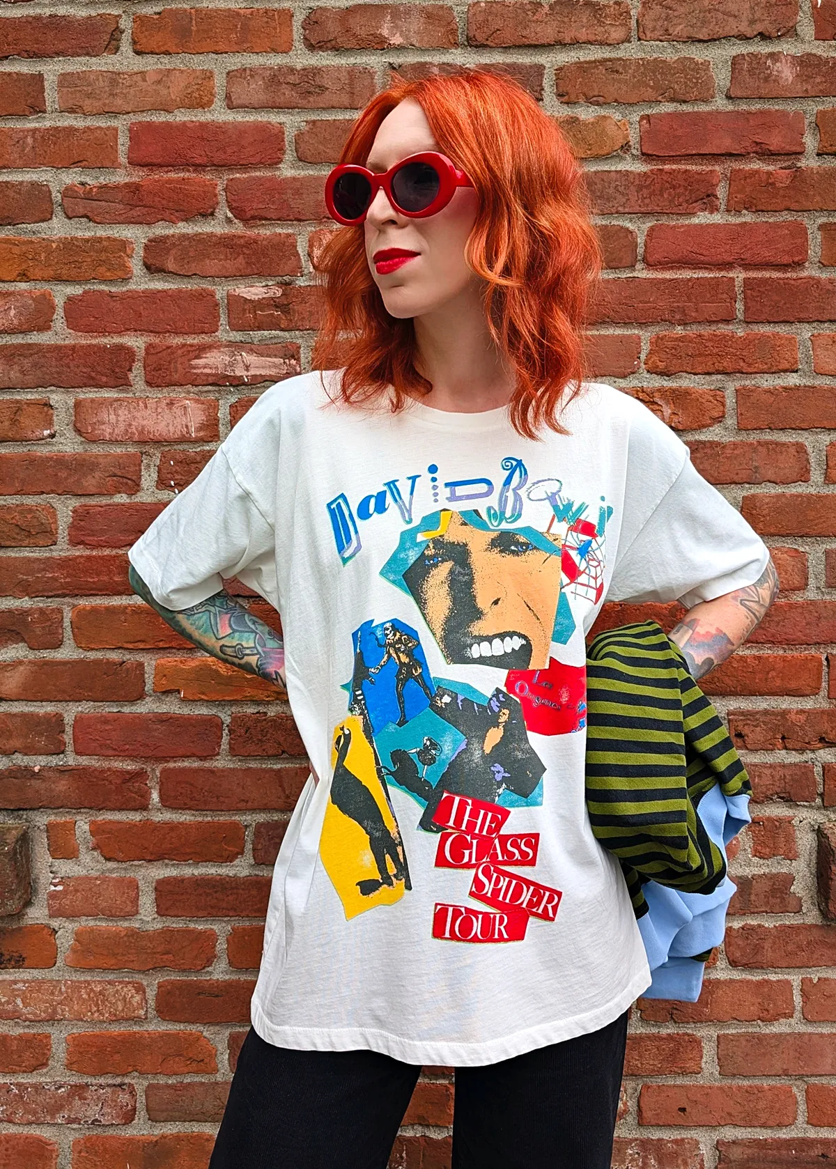 David Bowie Glass Spider Tour Oversized Merch Tee