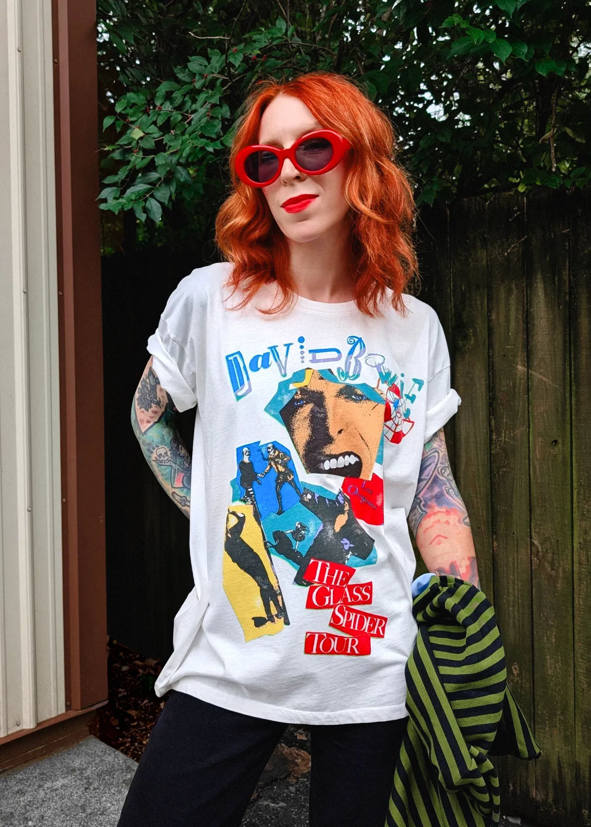 David Bowie Glass Spider Tour Oversized Merch Tee