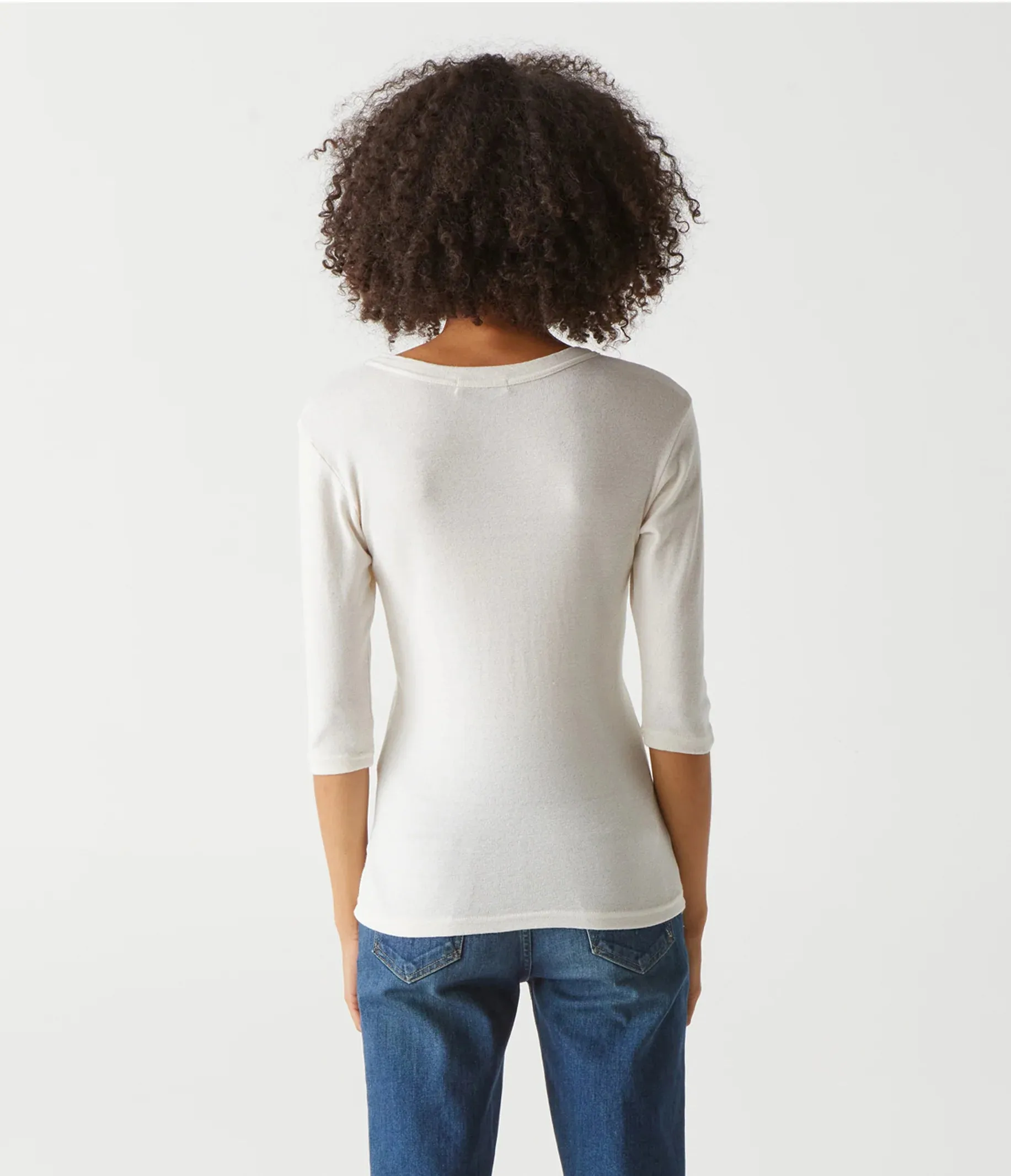 Dora 3/4 Sleeve Shine Tee