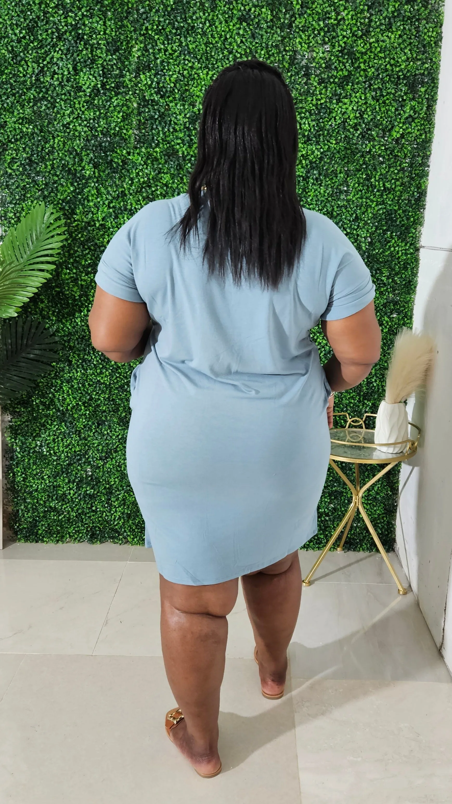Easy Breezy Shirt Dress  || Blue Grey