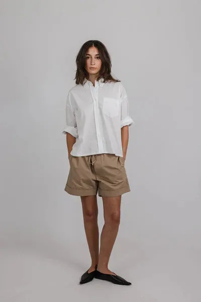 Elizabeth Cotton Poplin Shirt | White
