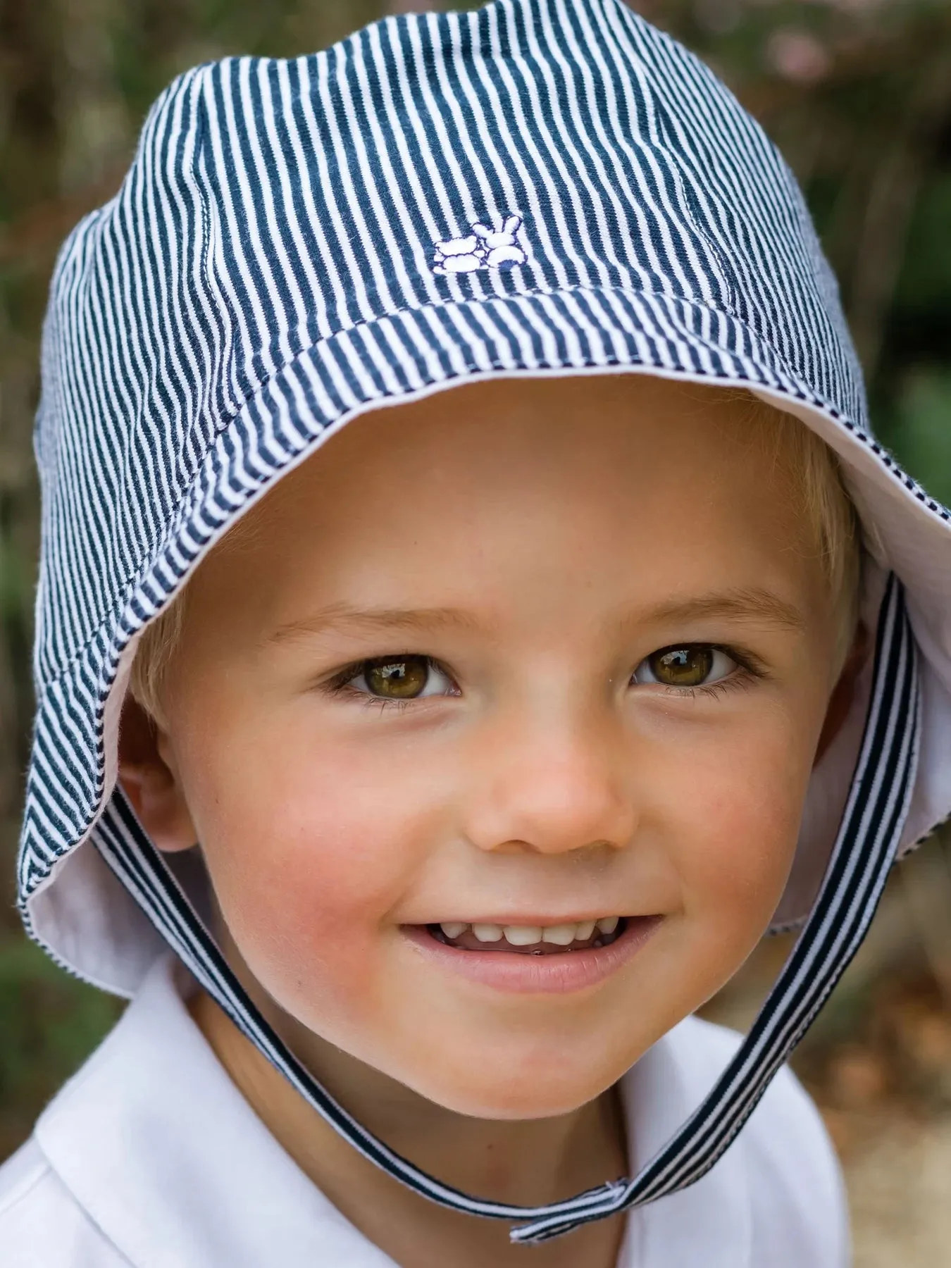 Emile Et Rose Selwyn Navy & White Striped Sun Hat