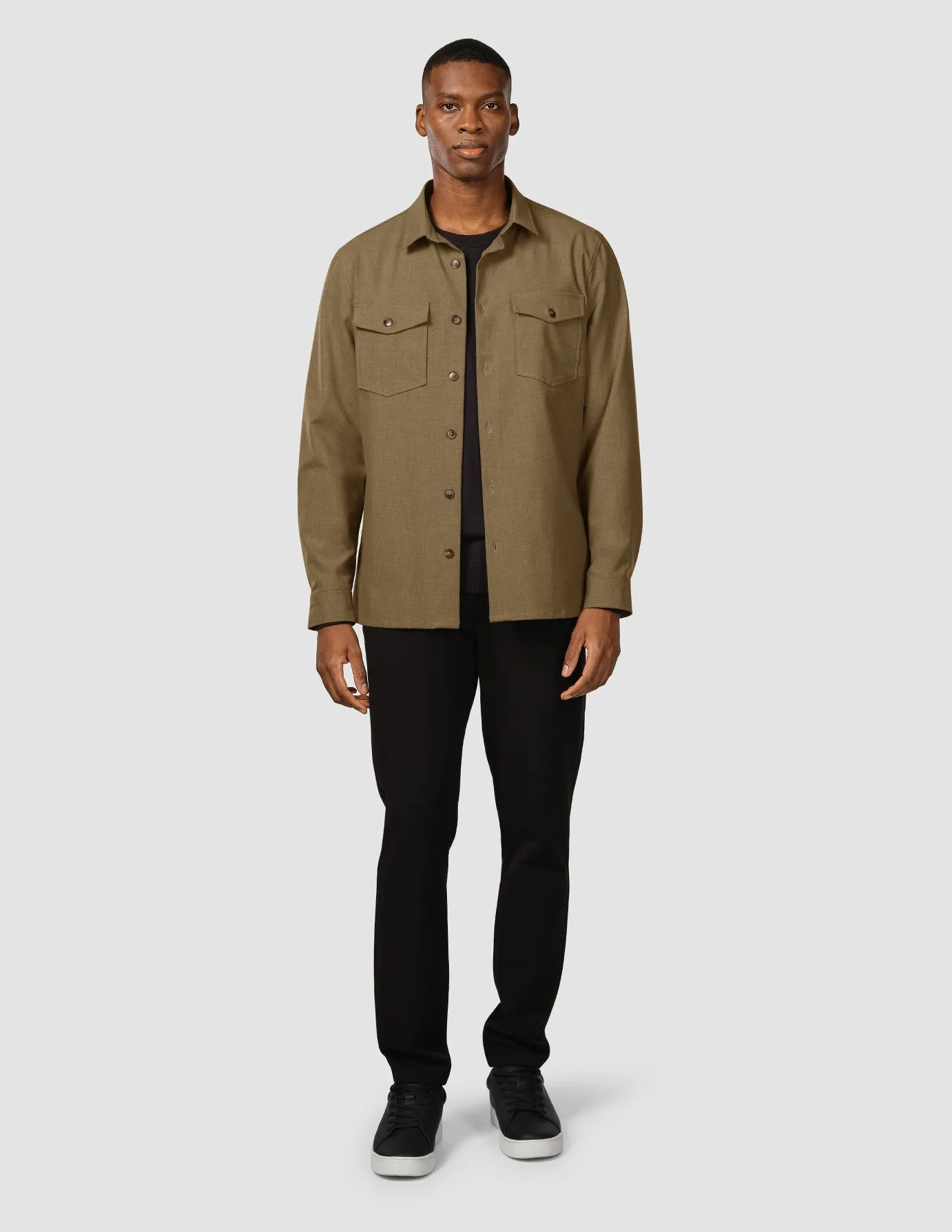 Essential Overshirt Vintage Brown Melange
