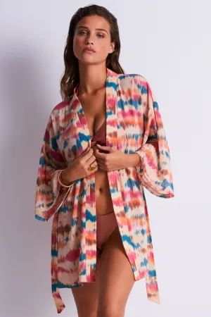 Evening Sand Beach Kimono Cover Up