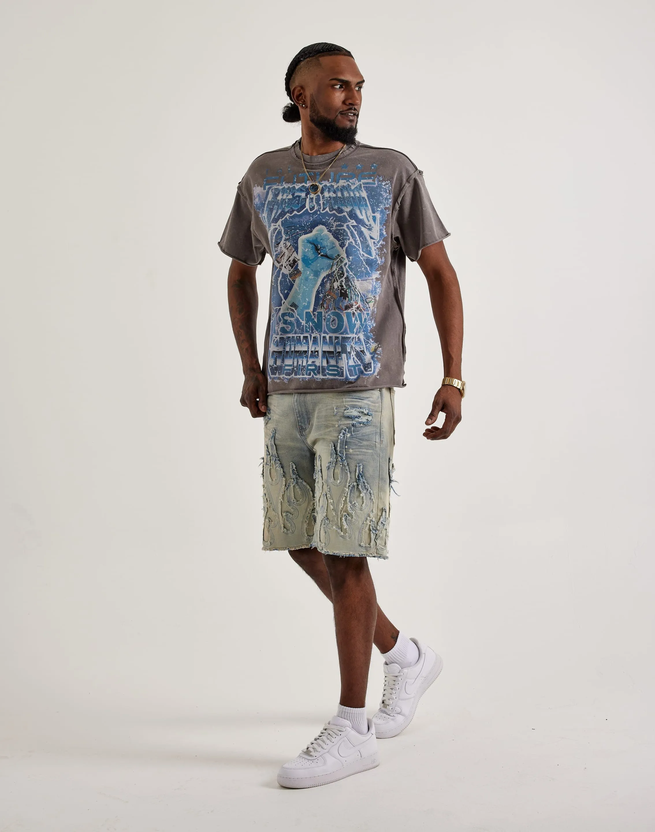 First Row The Future Rhinestone Tee