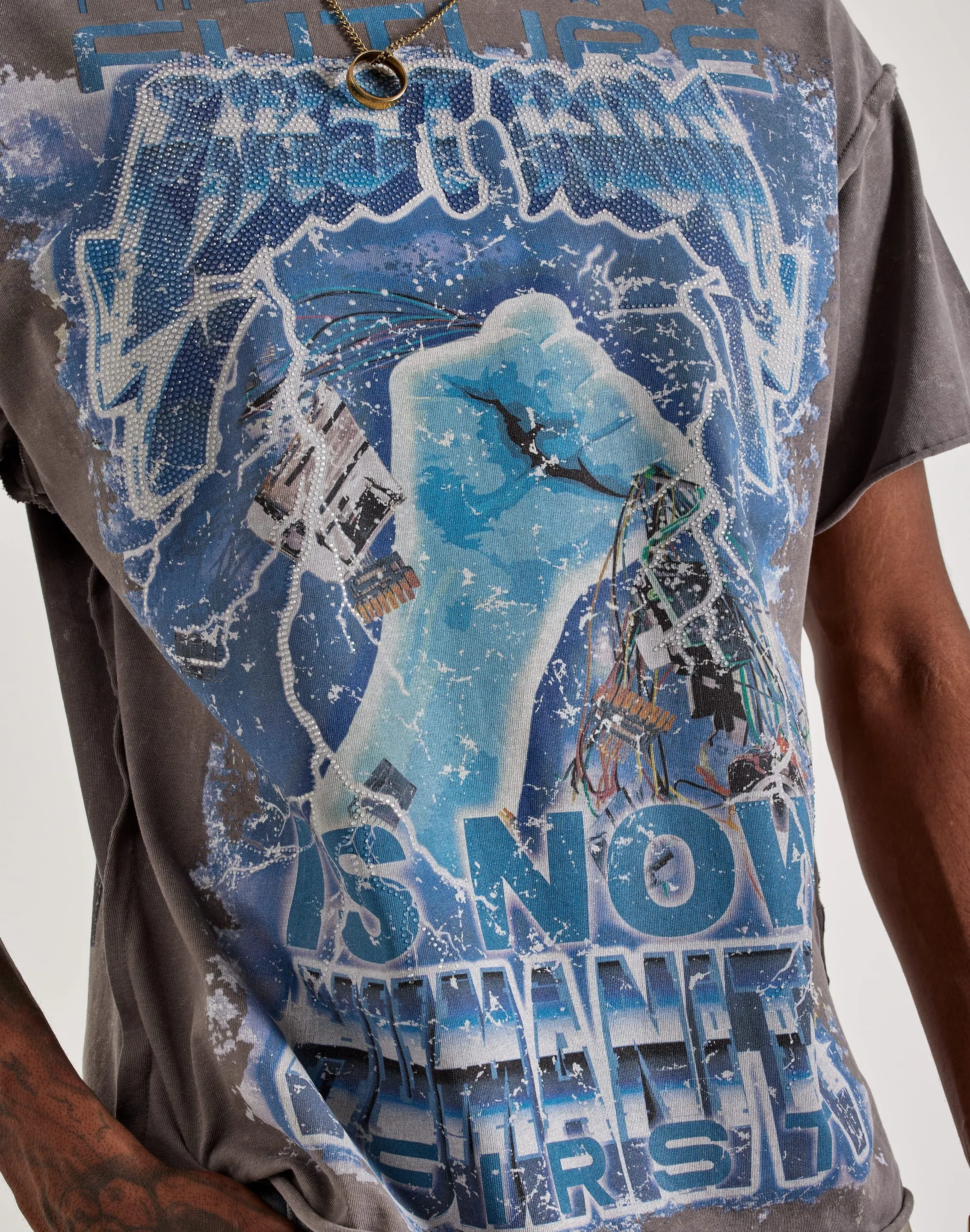 First Row The Future Rhinestone Tee