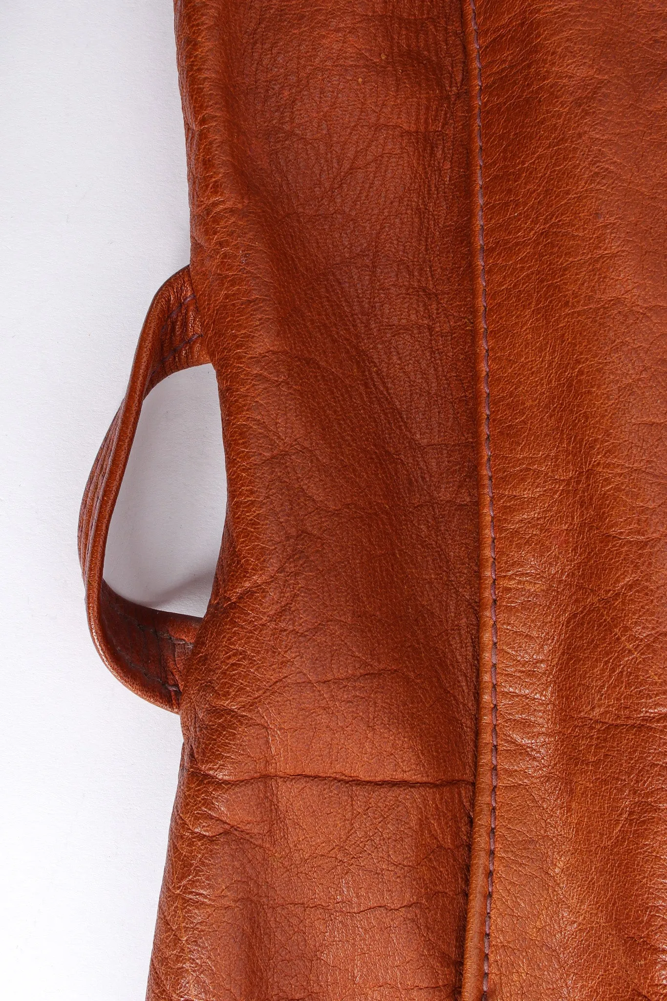 Floral Appliqué Leather Jacket