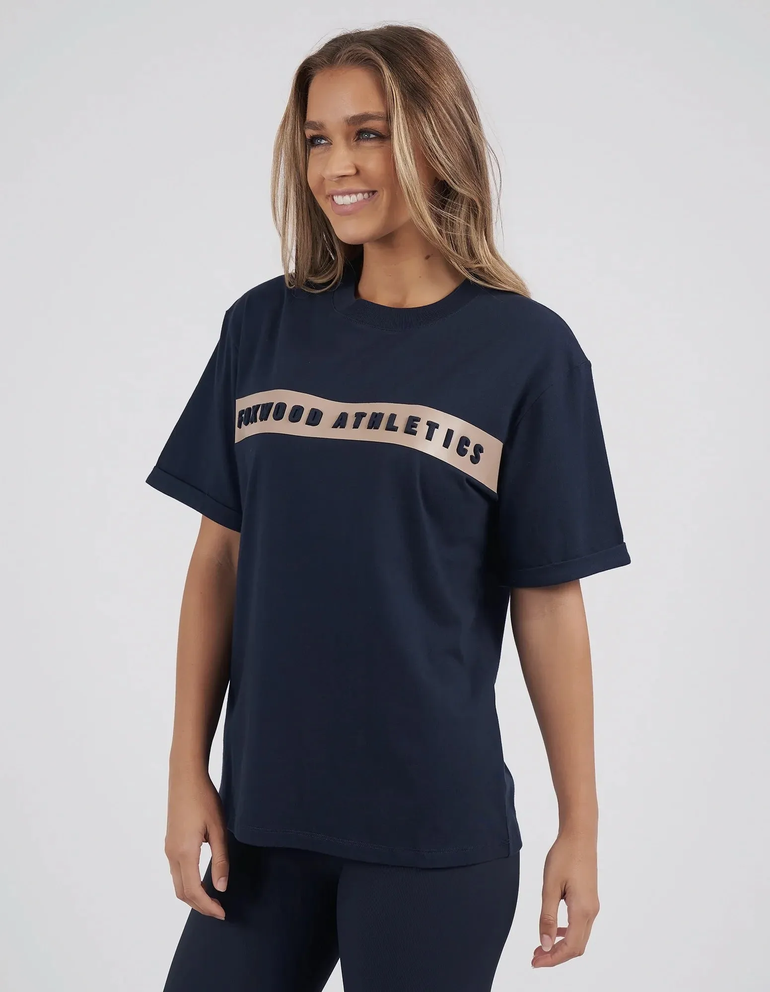 FOXWOOD ATHLETICS TEE NAVY