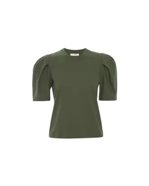 FRAME | Draped Femme Tee Shirt | Fatigue