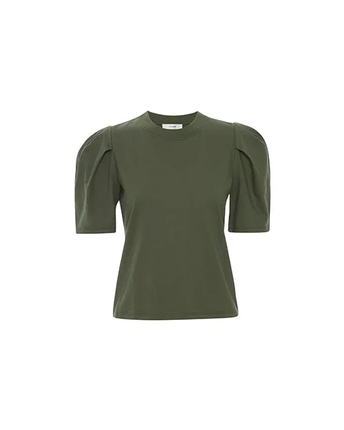 FRAME | Draped Femme Tee Shirt | Fatigue