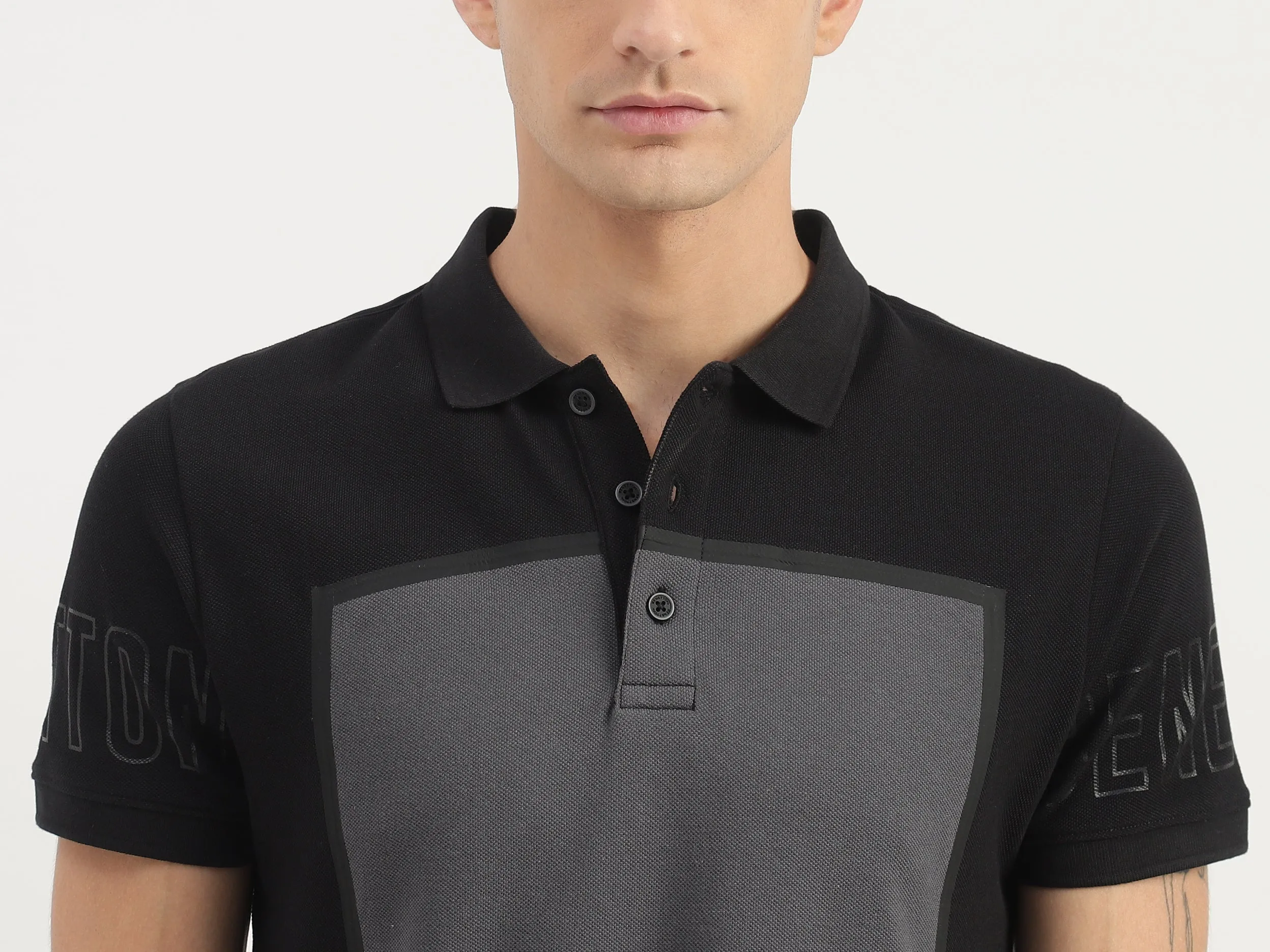 Frame Printed Polo T-Shirt