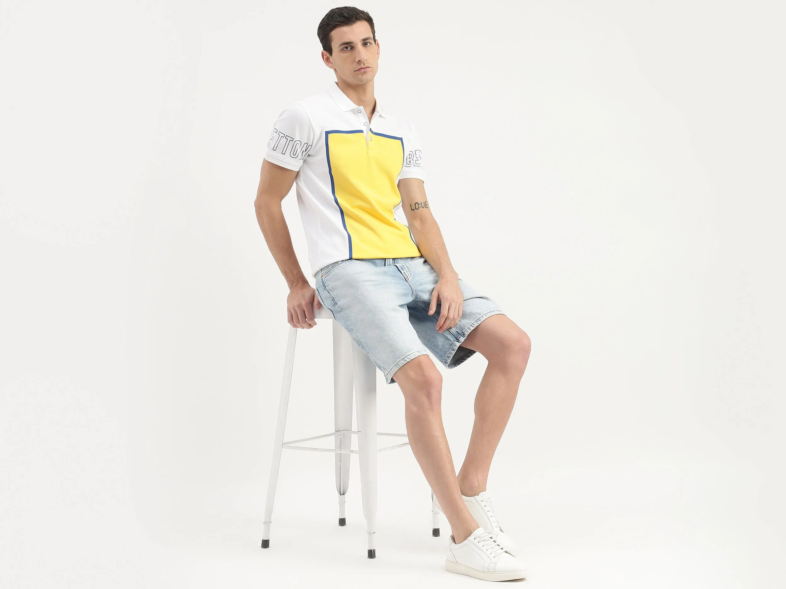 Frame Printed Polo T-Shirt