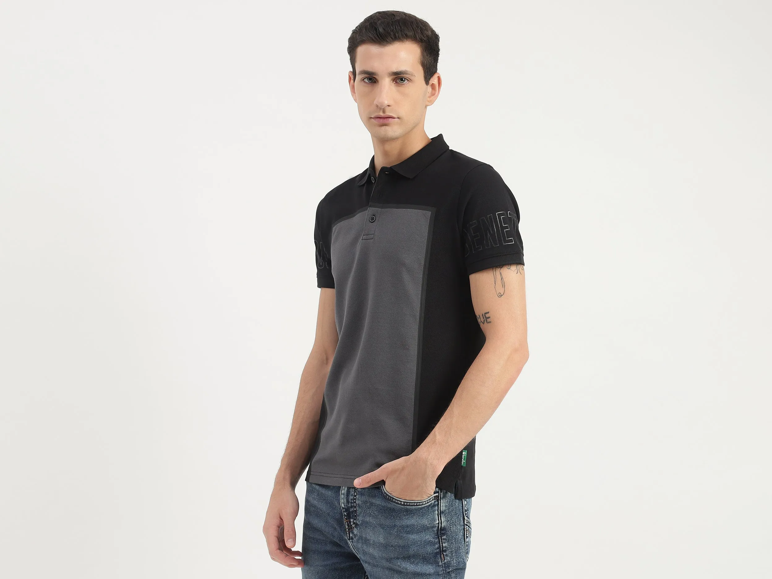 Frame Printed Polo T-Shirt