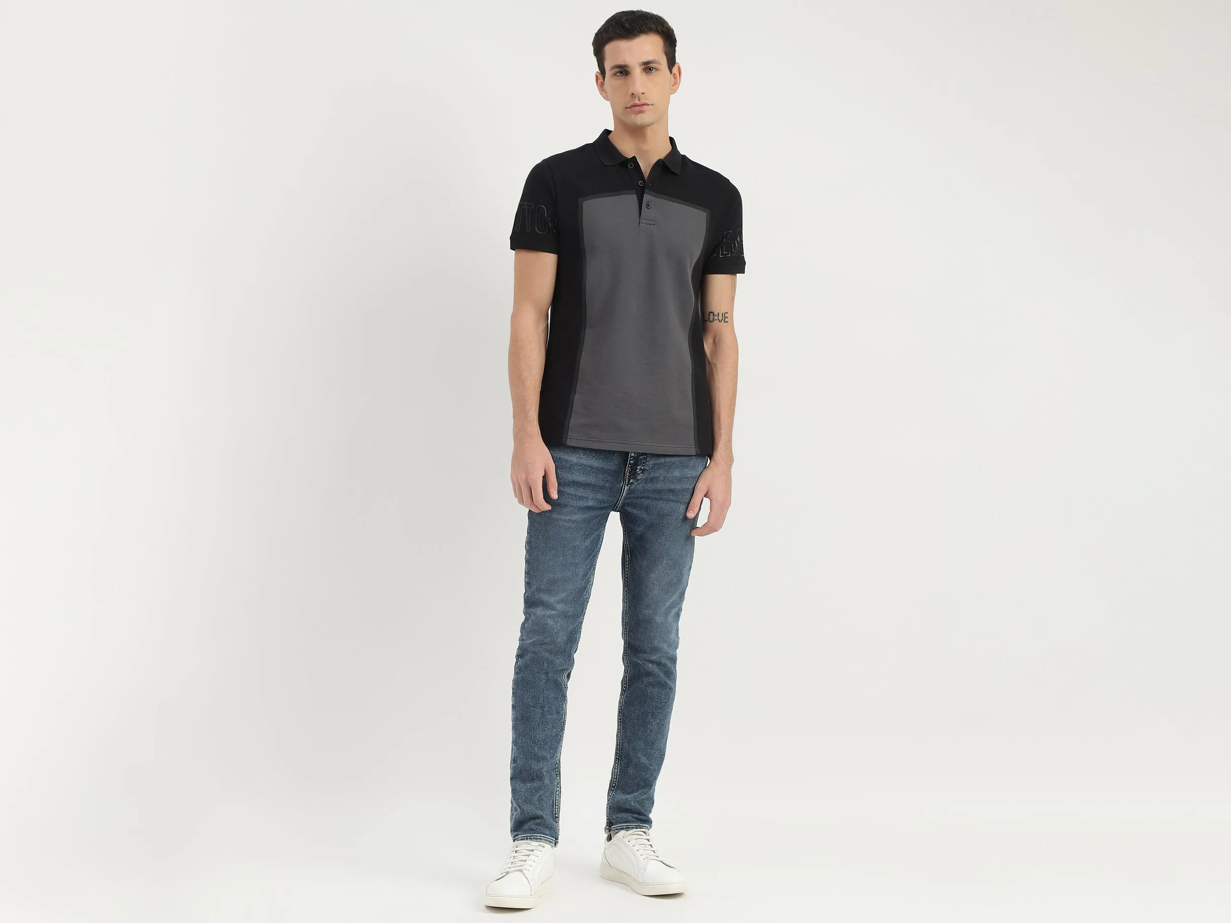 Frame Printed Polo T-Shirt