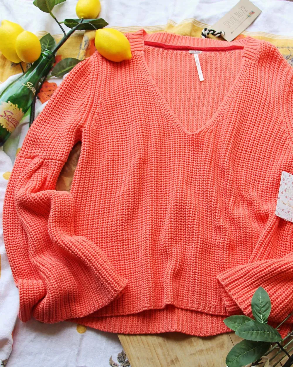 Free People Coral Moon Summer Sweater