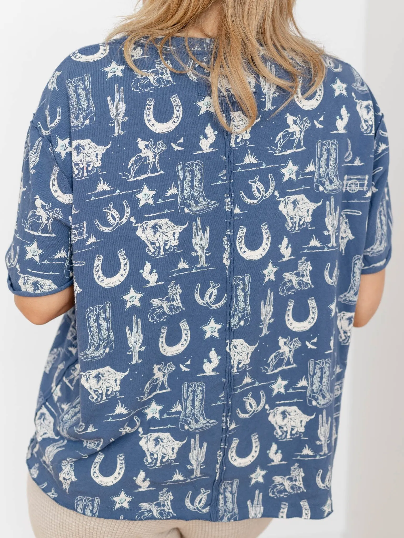 Free People Painted Floral Tee