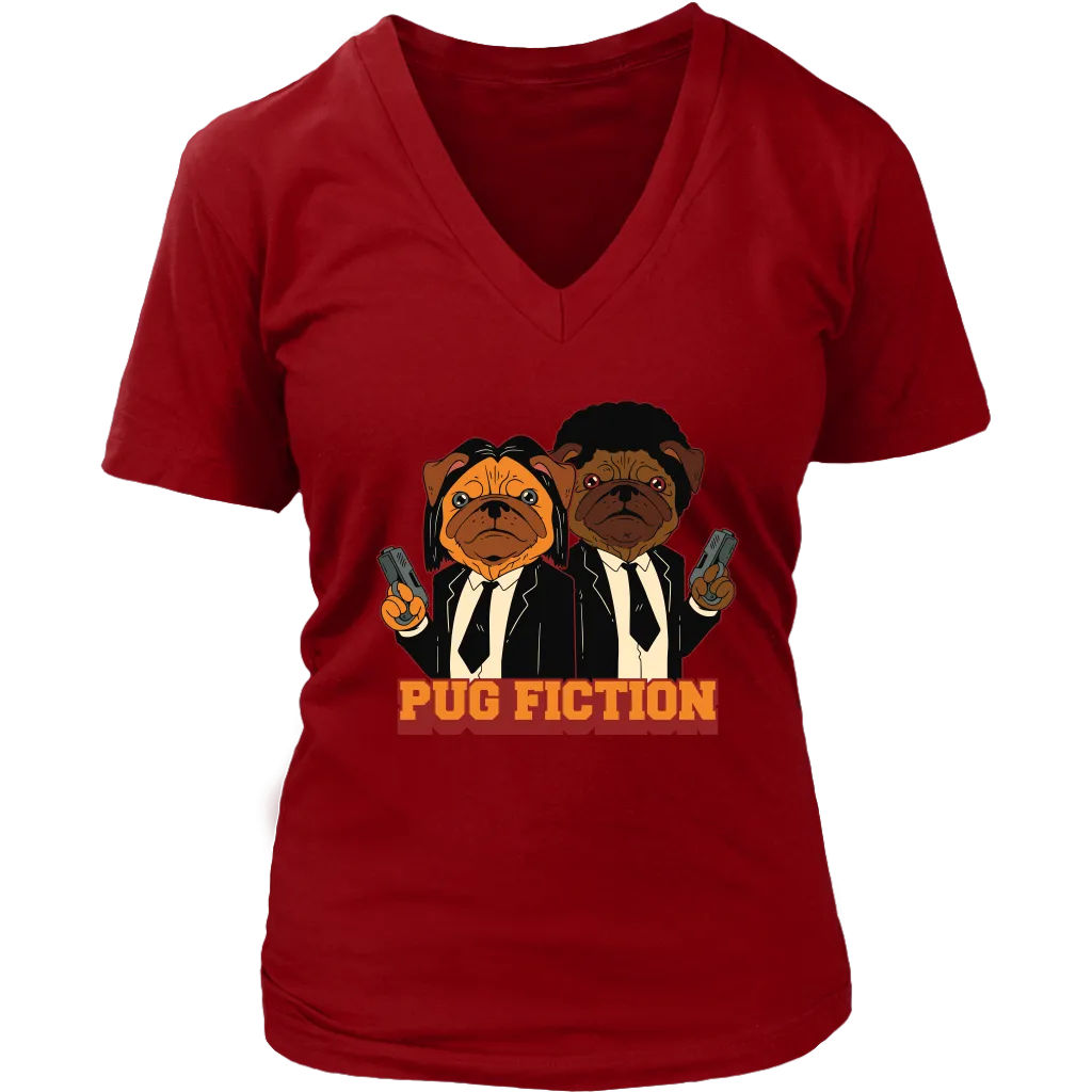Funny Dog T-shirt, Funny Pug Gift, Pug Fiction Parody Shirt, Funny Pug T-shirt