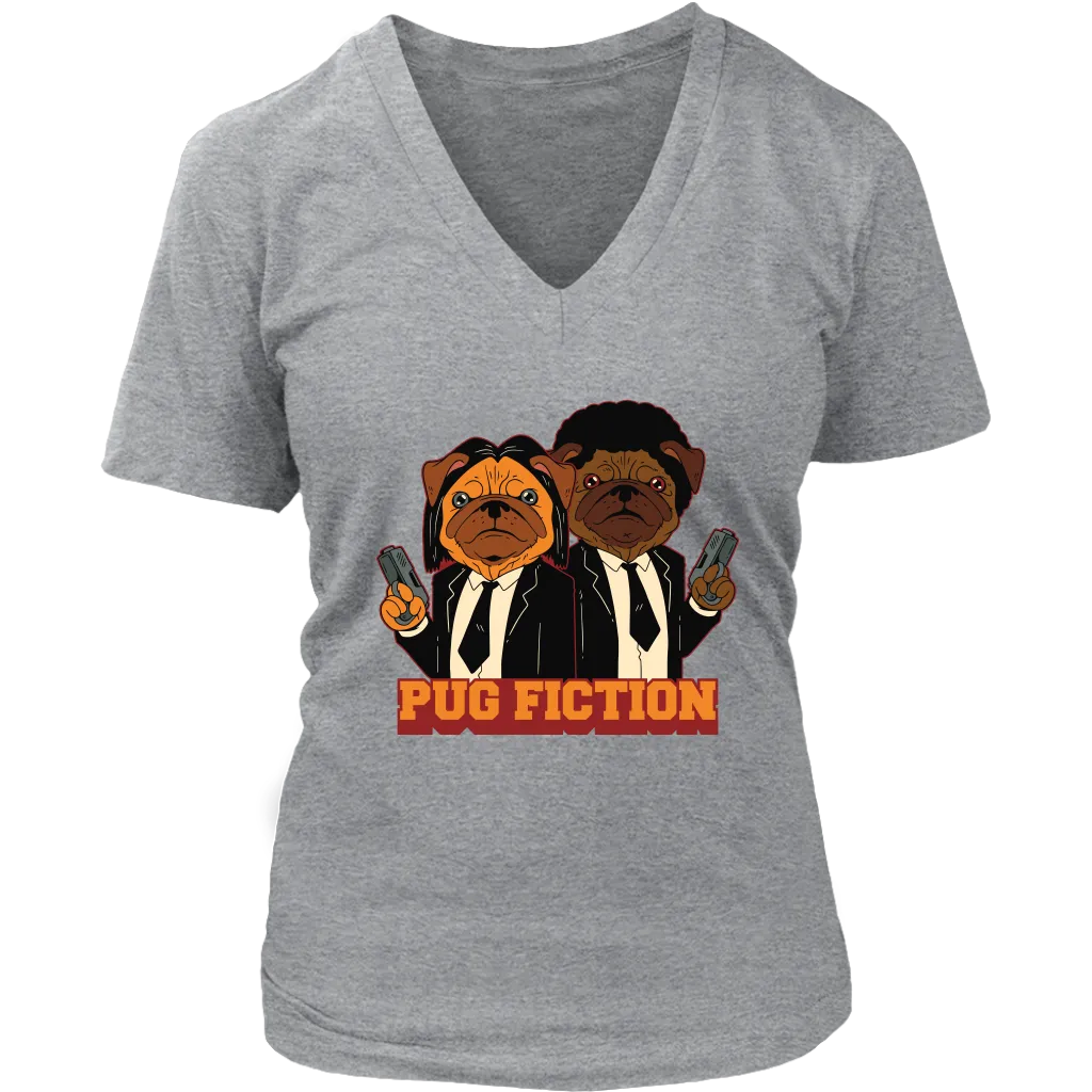 Funny Dog T-shirt, Funny Pug Gift, Pug Fiction Parody Shirt, Funny Pug T-shirt