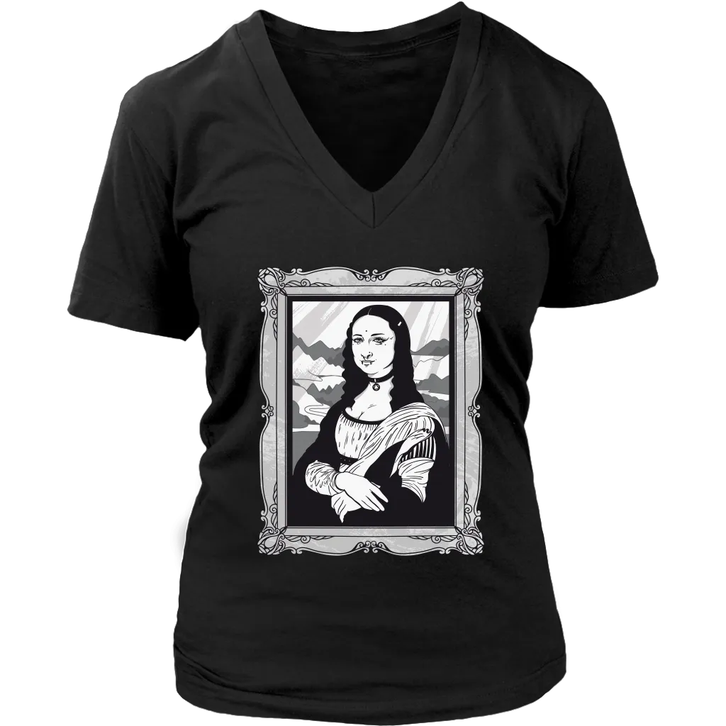 Funny Mona Lisa T-shirt, Goth Mona Lisa Shirt, Funny Mona Lisa Gift, Goth T-shirt
