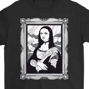 Funny Mona Lisa T-shirt, Goth Mona Lisa Shirt, Funny Mona Lisa Gift, Goth T-shirt