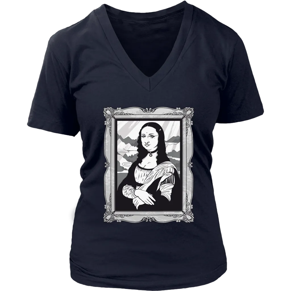 Funny Mona Lisa T-shirt, Goth Mona Lisa Shirt, Funny Mona Lisa Gift, Goth T-shirt
