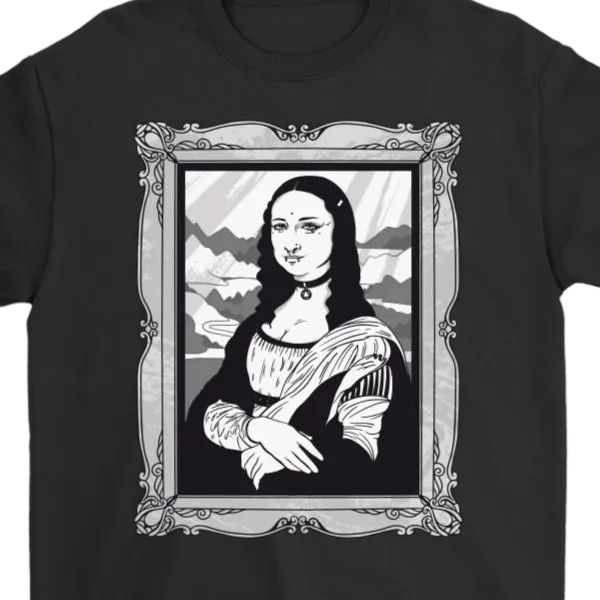 Funny Mona Lisa T-shirt, Goth Mona Lisa Shirt, Funny Mona Lisa Gift, Goth T-shirt