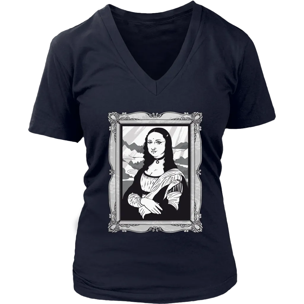 Funny Mona Lisa T-shirt, Goth Mona Lisa Shirt, Funny Mona Lisa Gift, Goth T-shirt