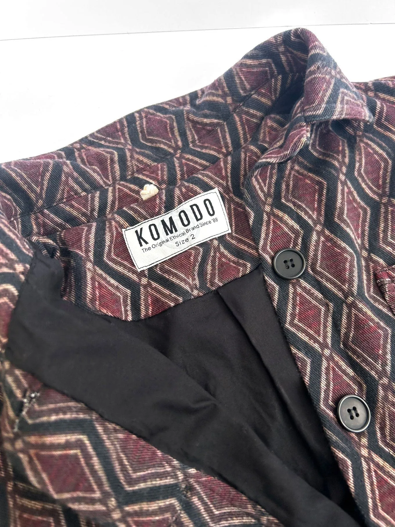 Gina Women's Organic Cotton Overshirt | Batik Diamond