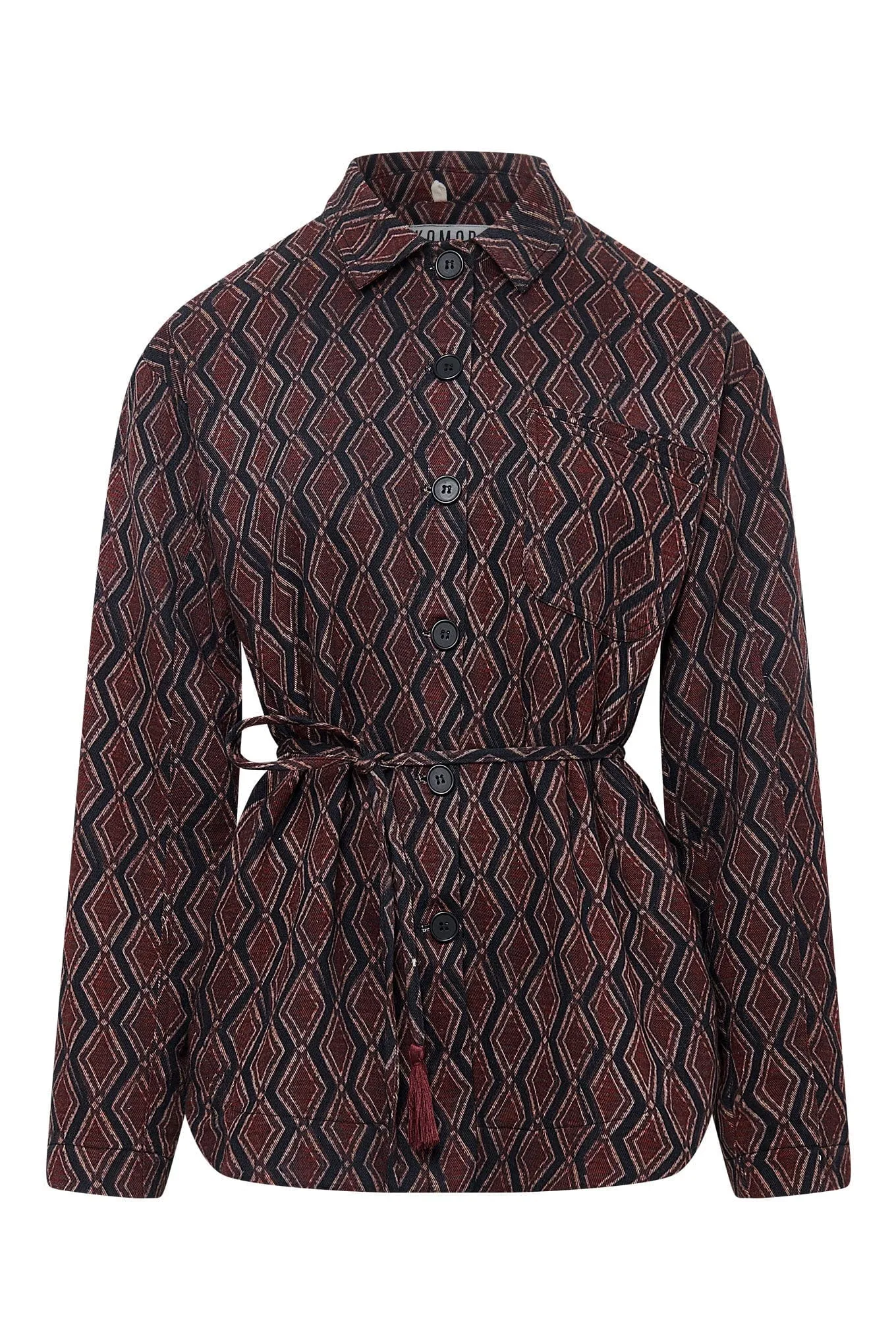 Gina Women's Organic Cotton Overshirt | Batik Diamond