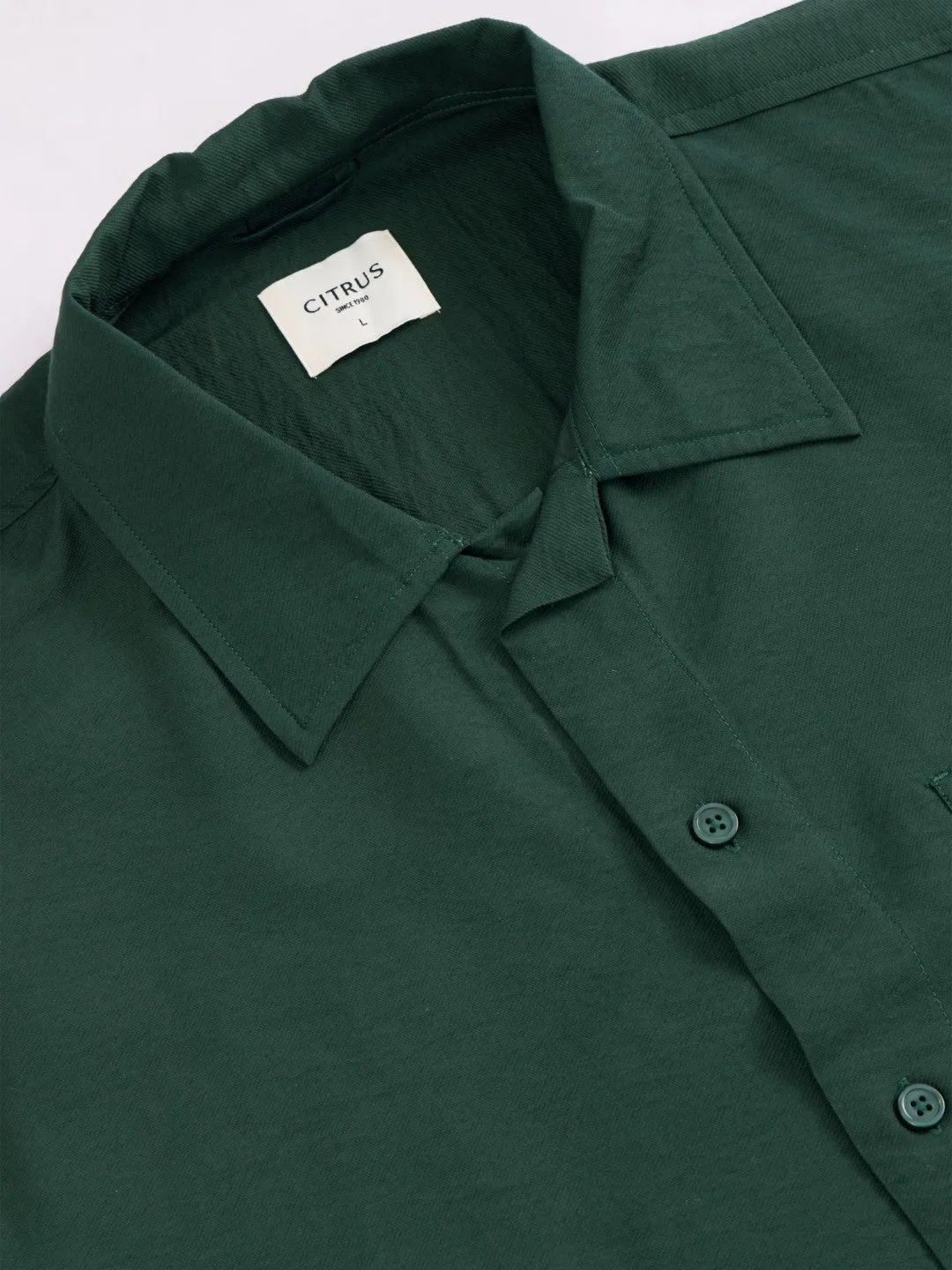 Green Plain Summer Overshirt