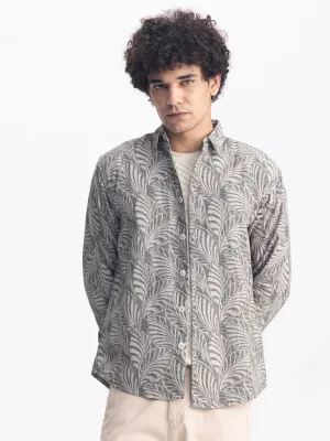 Green Printed Overshirt