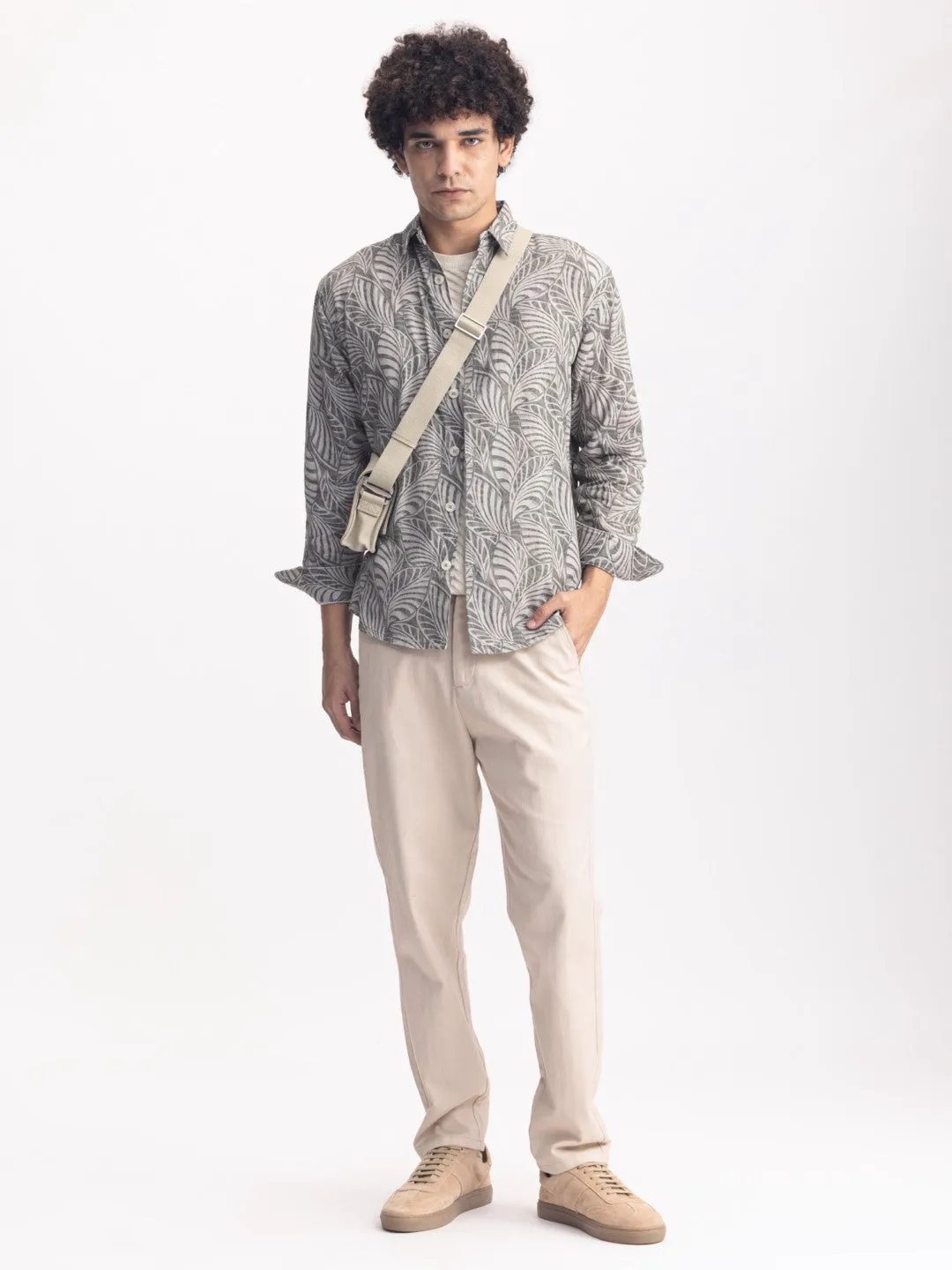 Green Printed Overshirt