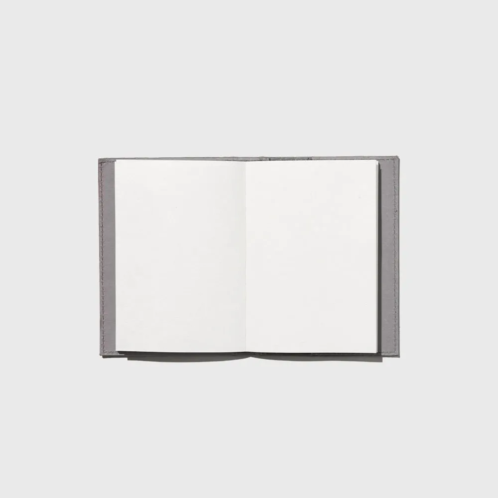 Grey Unlined Banana Leather Notebook (4" x 6")